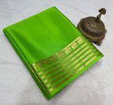 Semi Mysore silk budget range peacock boarder saree