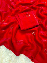 Space silk beads buttis saree