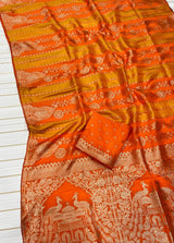 Kaddi viscose georgette tissue saree