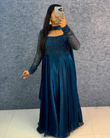 Space silk umbrella dress set