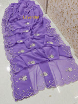 Royal georgette handwork saree