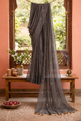 Mul Cotton gini work saree