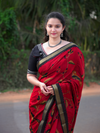 Maheswari Silk Kalamkari Parrot printed Saree