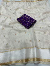 Surabhi- Viscose Georgette weaving checks saree