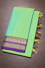 Narayanpeta Big Peacock boarder Dress material