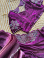 Exclusive space silk party wear saree