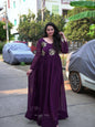 Crunchy organza full length frocks