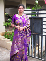 Kaddi georgette tissue meenakari saree