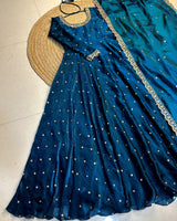 Space silk 2pc fully stitched anarkali set