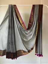 Mul cotton 120 courier zari boarder saree