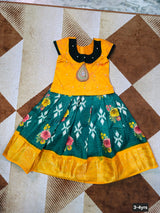 Customised maggam pattu parikini for kids