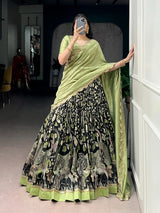 Kalamkari festival semi stitched half saree/ lehanga choli