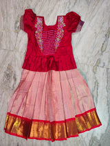 Customised maggam pattu parikini for kids