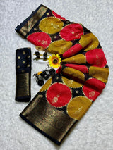 Marshmallow Matte Georgette Rangkat Saree