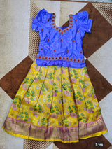 Customised maggam pattu parikini for kids