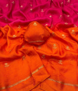 Jute viscose dual shade saree