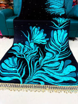 Gajji silk mirror boarder saree