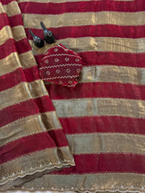 Space silk jharkan work sarees for party wear