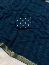 Viscose georgette sequins saree