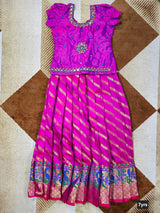 Customised maggam pattu parikini for kids