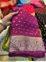 Pure Viscose georgette saree