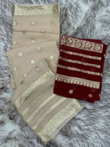 Viscose georgette festive saree