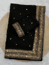 Space silk sequence party wear saree