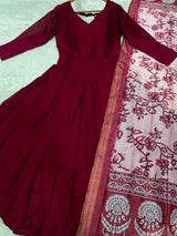 Vichitra silk kalamkari dupatta set