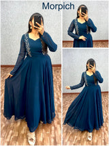 Faux Georgette Handwork Frocks