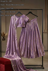 Space silk Party wear fully stitched half lehanga choli
