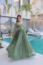 Crunchy organza full length frocks