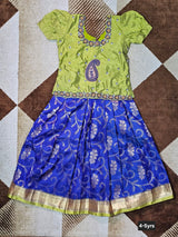 Customised maggam pattu parikini for kids