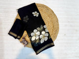 Soft marshmallow georgette floral saree