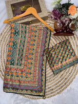 Premium Laya celeb inspired ajrak saree