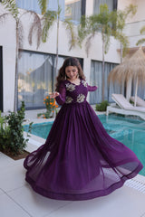 Crunchy organza full length frocks