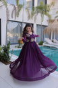 Crunchy organza full length frocks