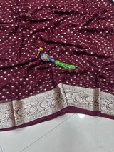 Pure Viscose georgette saree