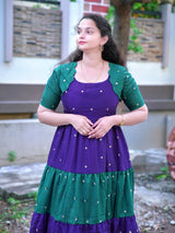 Dual colour maxi frocks for women