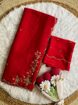 Rangoli crush pure handwork saree