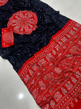 Semi modal bandini print saree