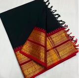 Chettinadu Pure Cotton kanchi zari Saree