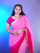 2 shaded viscose georgette saree