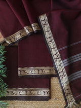 Narayanpeta Elephant Peacock Small boarder dress material
