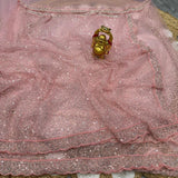 Party wear designer beads work net saree