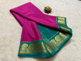 Mysore silk contrast budget friendly saree