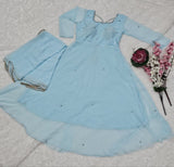 Pastel Anarkali 2pc set with HANDWORK