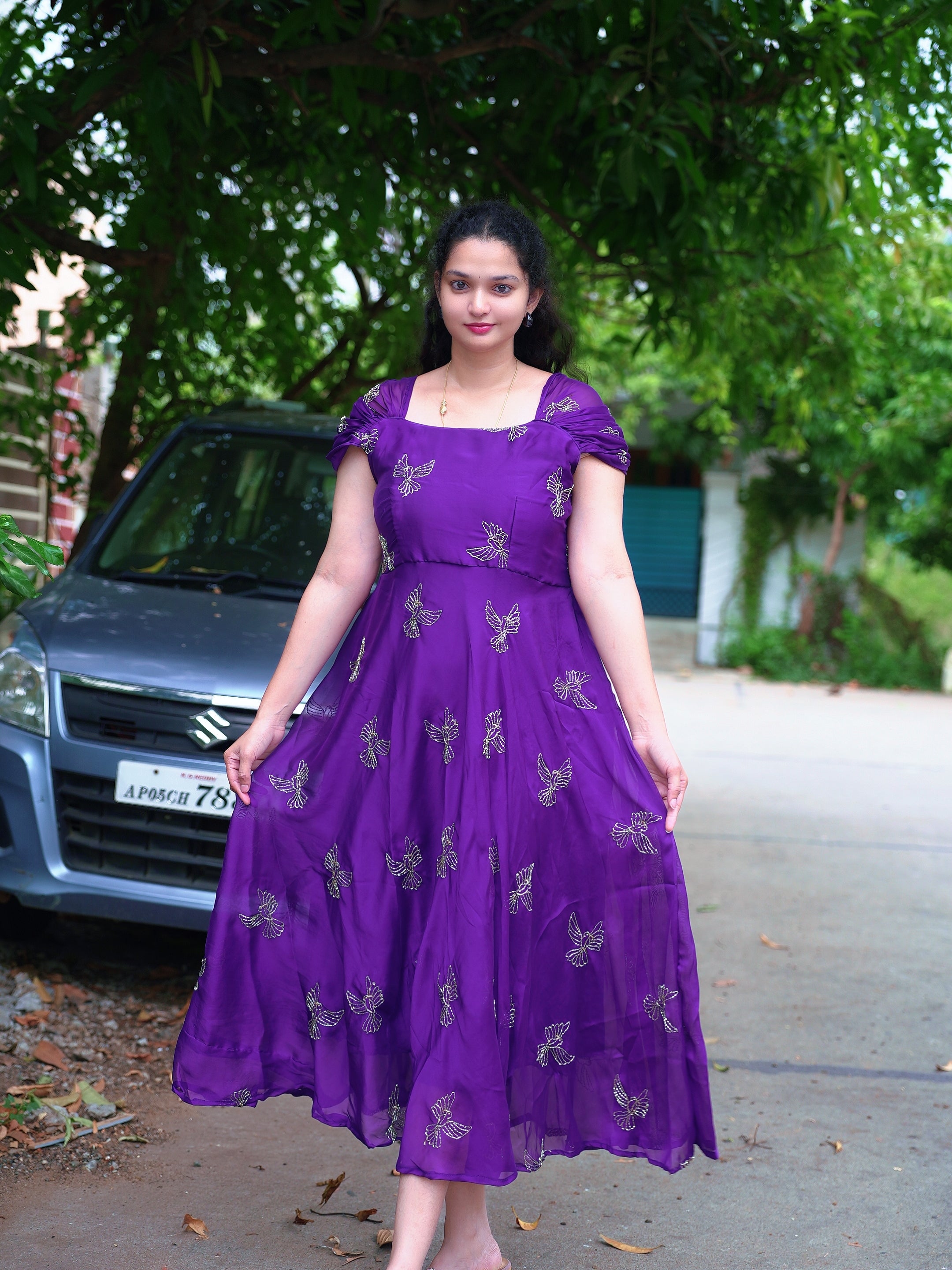 Rangoli georgette maxi gowns