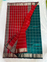 Managalagiri kanchi borader checks saree
