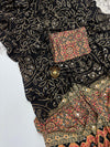 Ajrak Satin design mirror saree