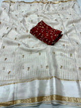 Surabhi- Viscose Georgette weaving checks saree